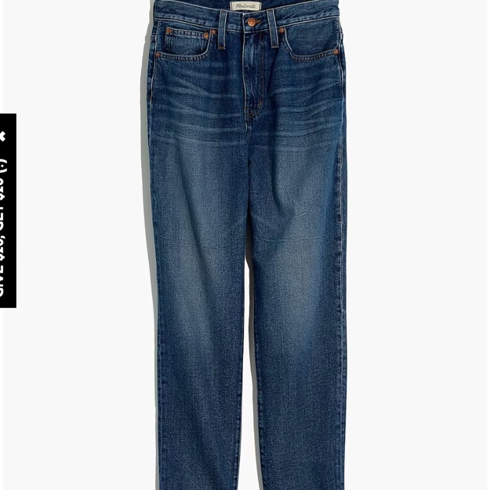 The Petite Momjean in Downey Wash Madewell Jeans